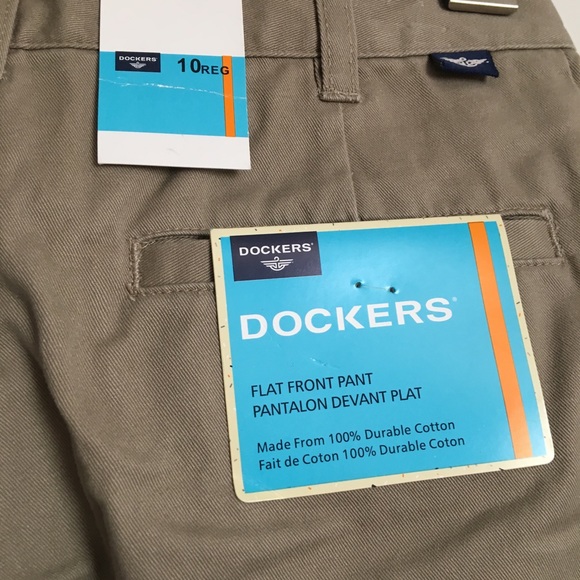 Dockers Flat Front Pant Boys 10 Regular Adjustable - Picture 3 of 5